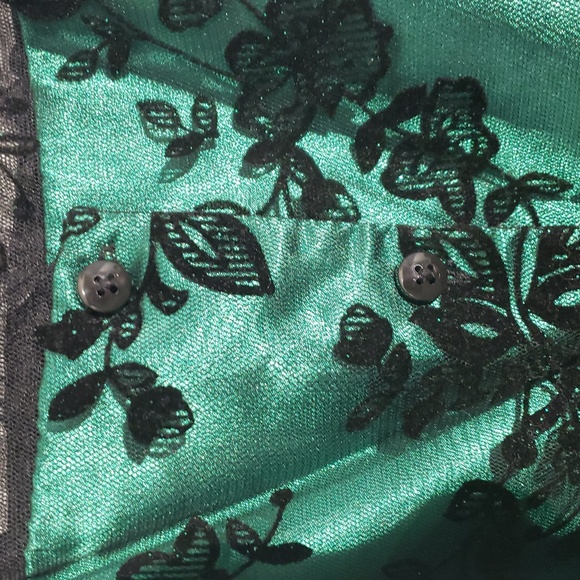 Girl' Elegant Green and Black Holiday Party Dress Size 10 Tulle Petticoat - Picture 11 of 16